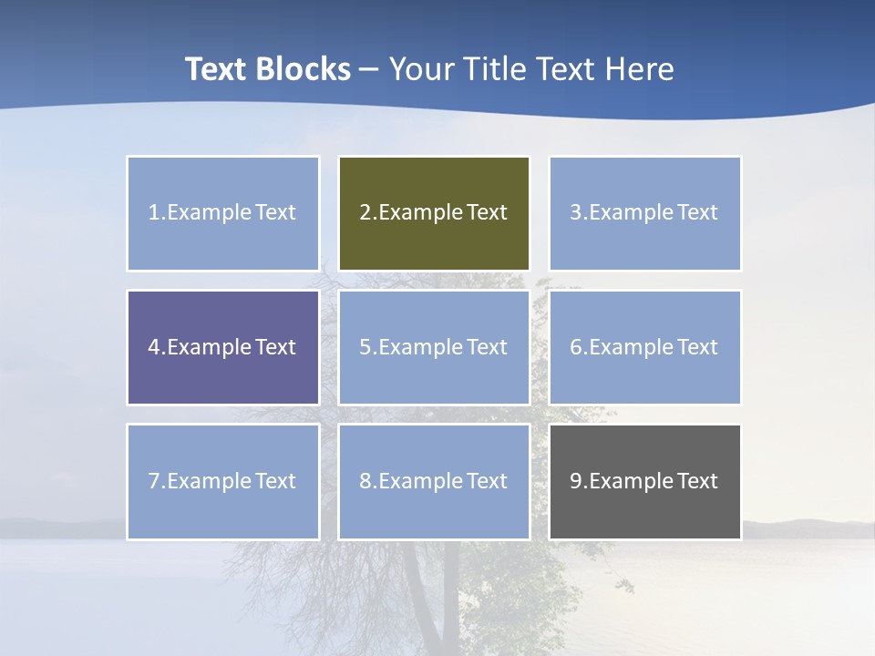 A Tree By The Sea PowerPoint Template