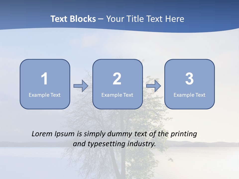 A Tree By The Sea PowerPoint Template