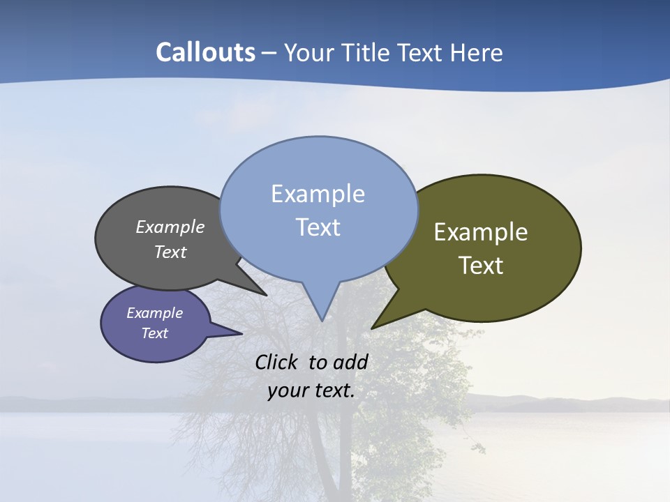 A Tree By The Sea PowerPoint Template