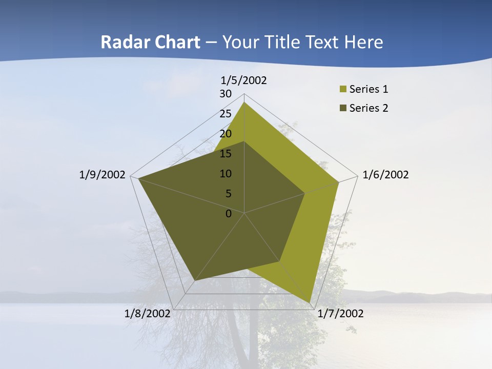 A Tree By The Sea PowerPoint Template