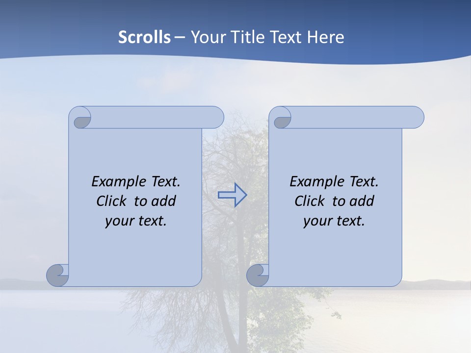 A Tree By The Sea PowerPoint Template