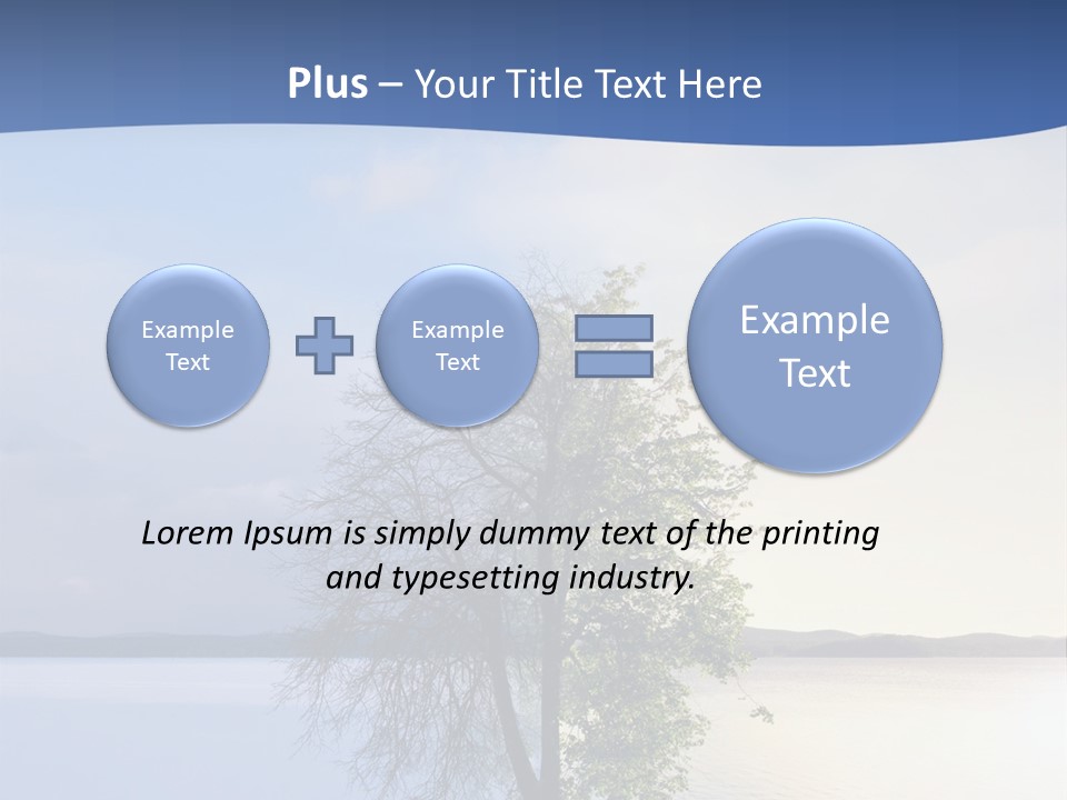 A Tree By The Sea PowerPoint Template