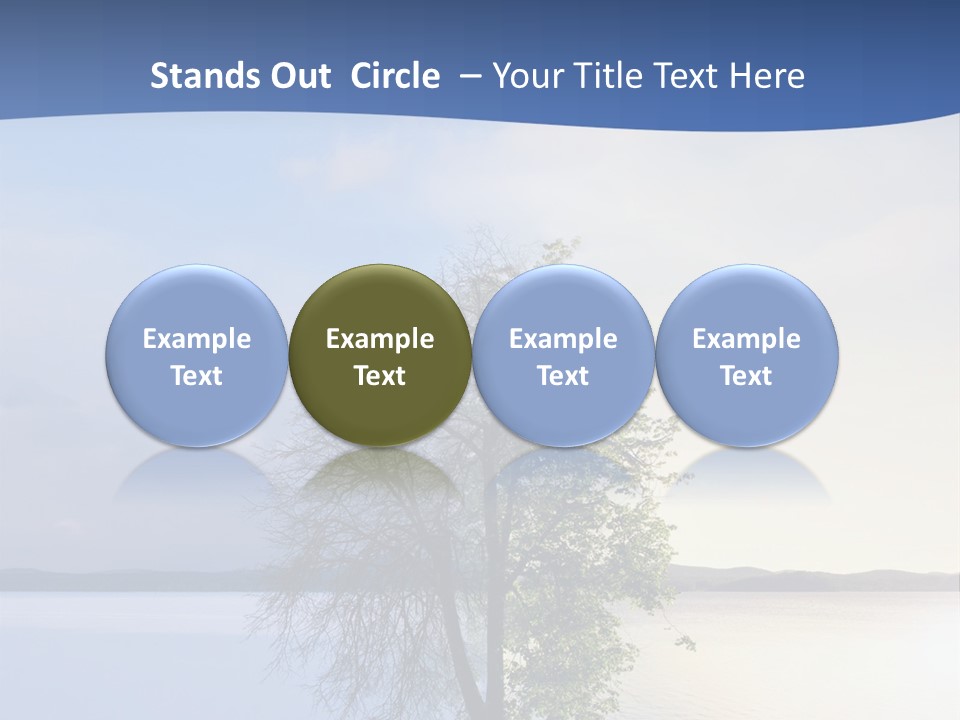 A Tree By The Sea PowerPoint Template
