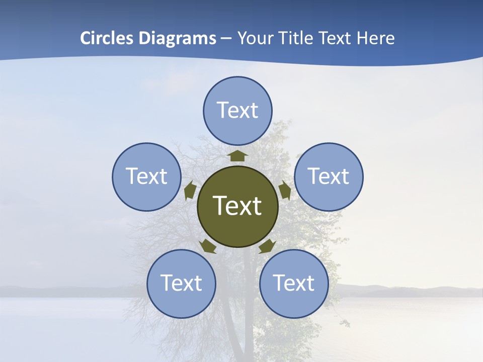 A Tree By The Sea PowerPoint Template