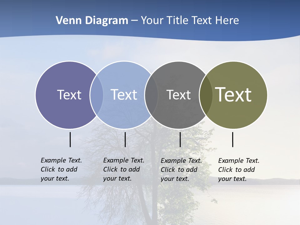 A Tree By The Sea PowerPoint Template