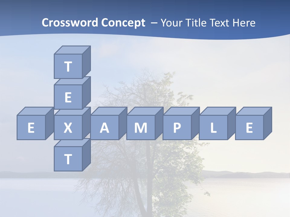 A Tree By The Sea PowerPoint Template