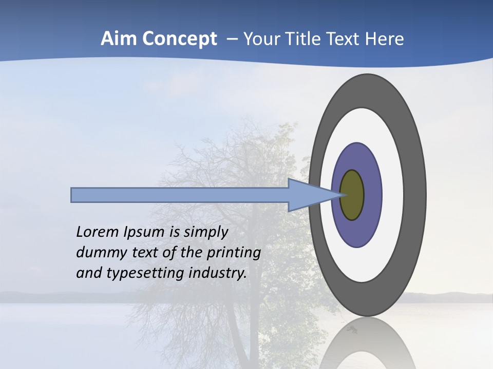 A Tree By The Sea PowerPoint Template