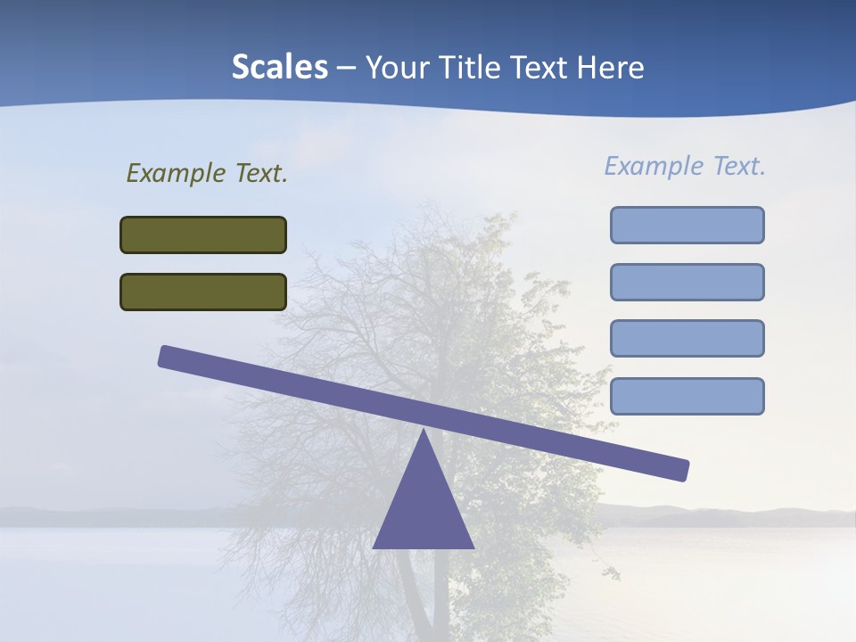 A Tree By The Sea PowerPoint Template