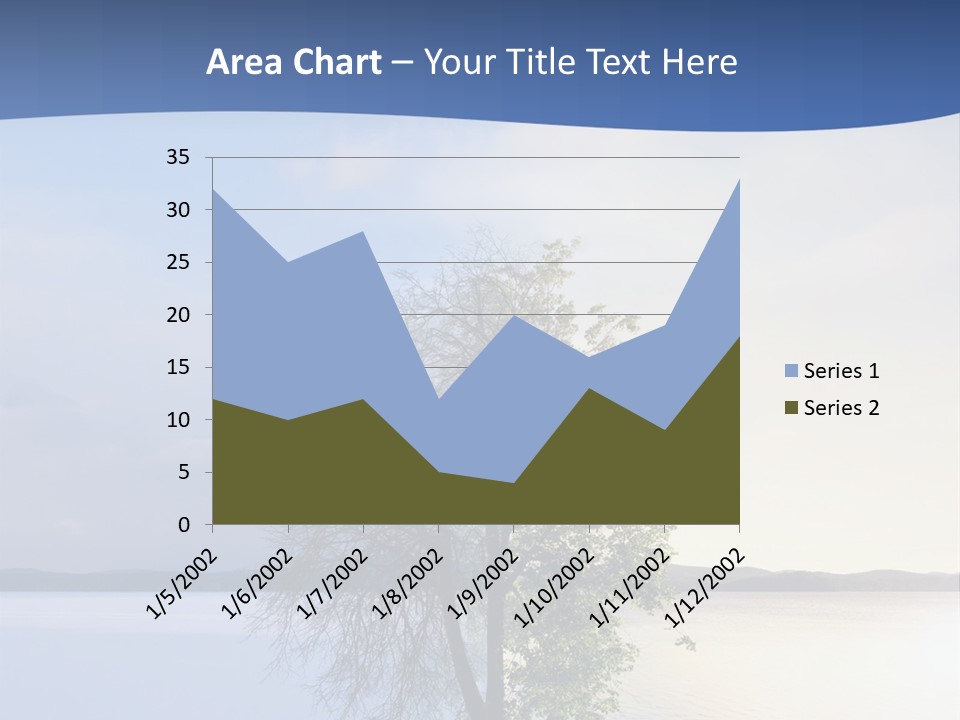 A Tree By The Sea PowerPoint Template