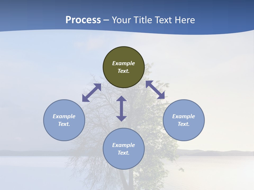 A Tree By The Sea PowerPoint Template