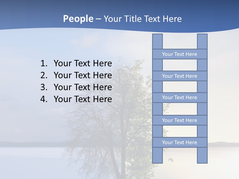 A Tree By The Sea PowerPoint Template