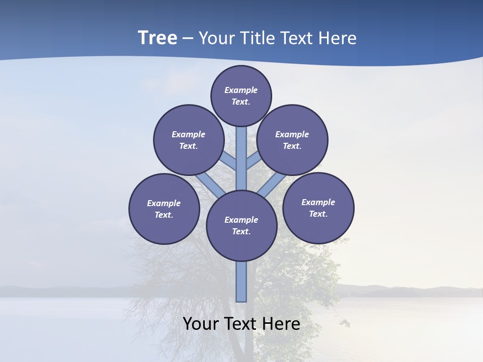 A Tree By The Sea PowerPoint Template