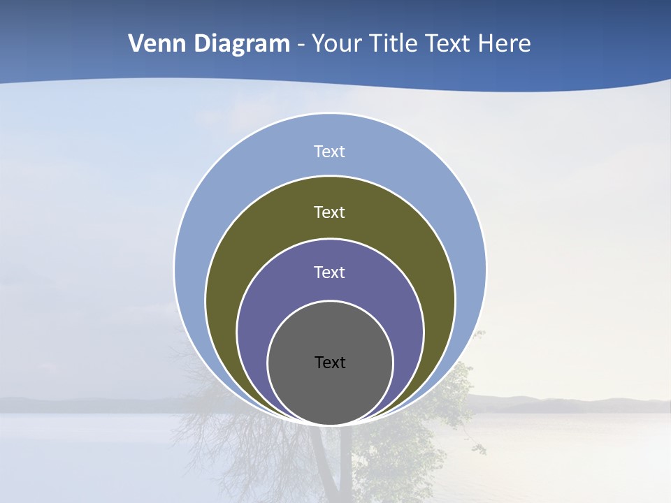 A Tree By The Sea PowerPoint Template