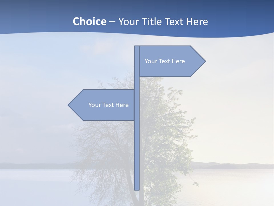 A Tree By The Sea PowerPoint Template