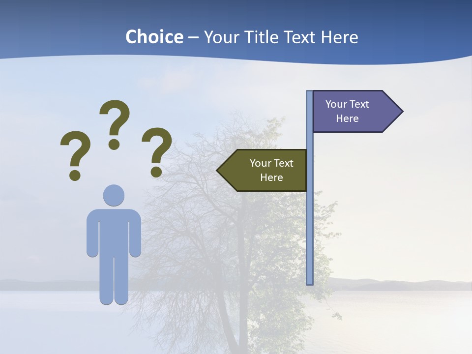 A Tree By The Sea PowerPoint Template