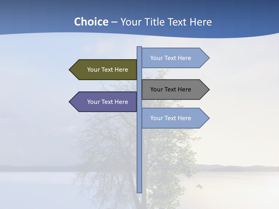 A Tree By The Sea PowerPoint Template