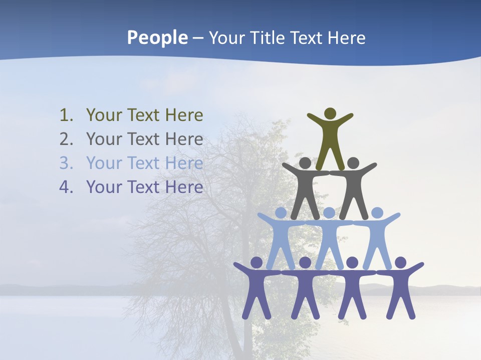 A Tree By The Sea PowerPoint Template