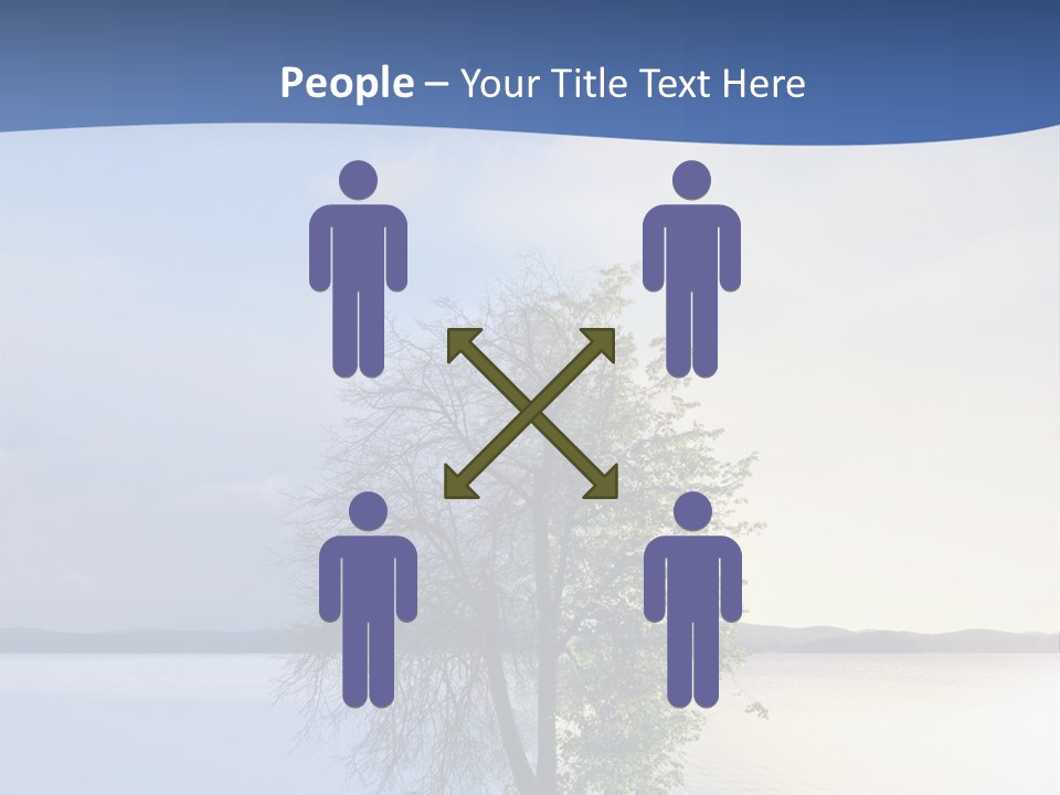 A Tree By The Sea PowerPoint Template