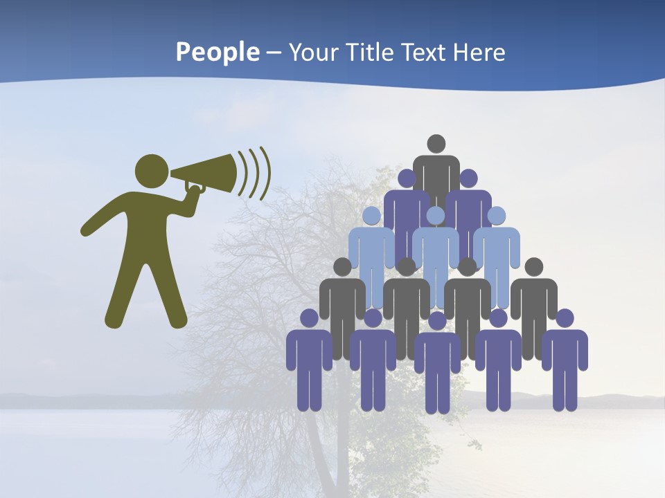 A Tree By The Sea PowerPoint Template