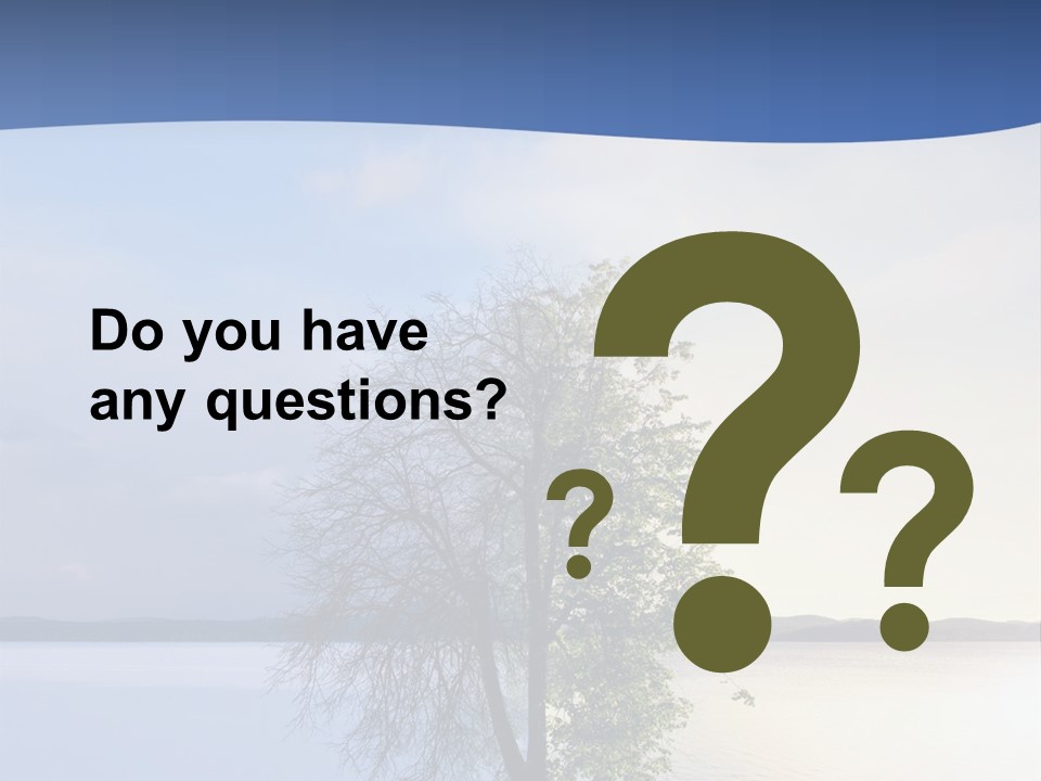 A Tree By The Sea PowerPoint Template