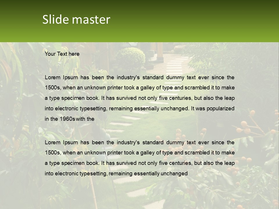 Footpath In The Backyard PowerPoint Template