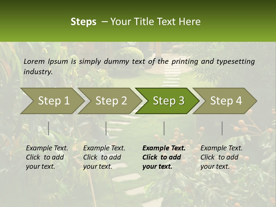 Footpath In The Backyard PowerPoint Template