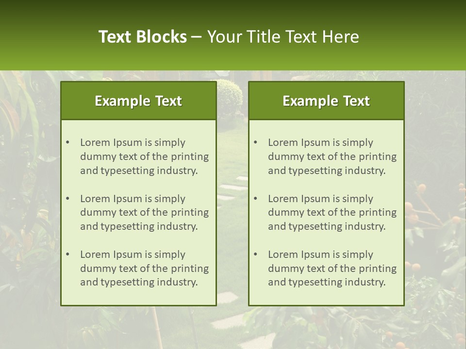 Footpath In The Backyard PowerPoint Template