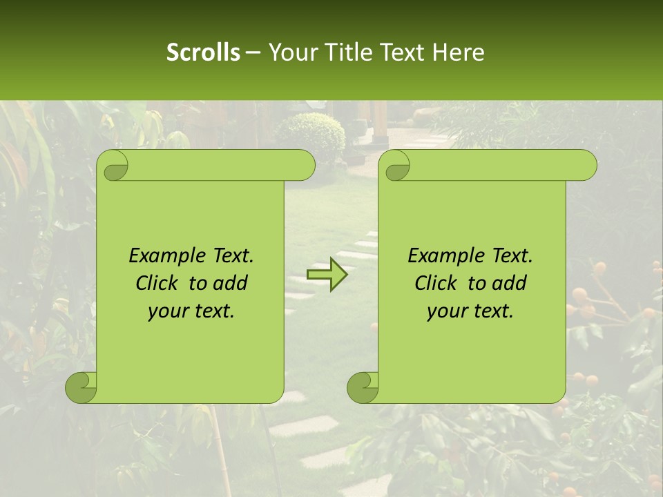 Footpath In The Backyard PowerPoint Template