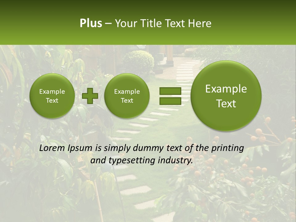 Footpath In The Backyard PowerPoint Template