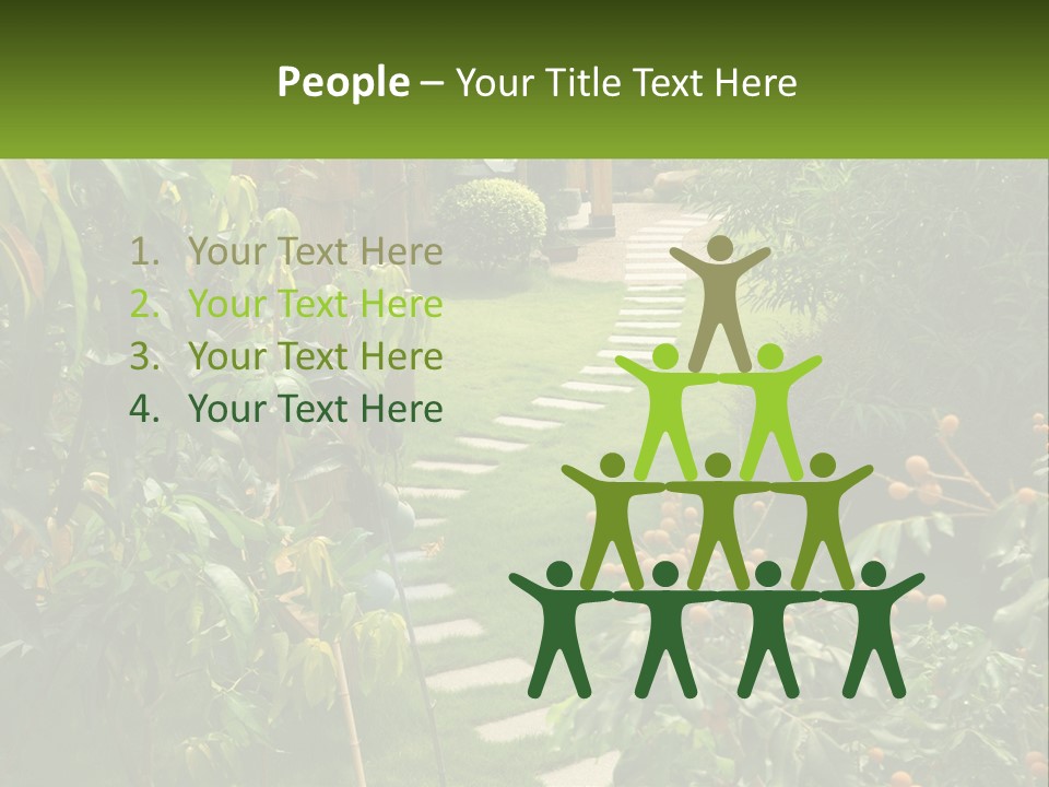 Footpath In The Backyard PowerPoint Template