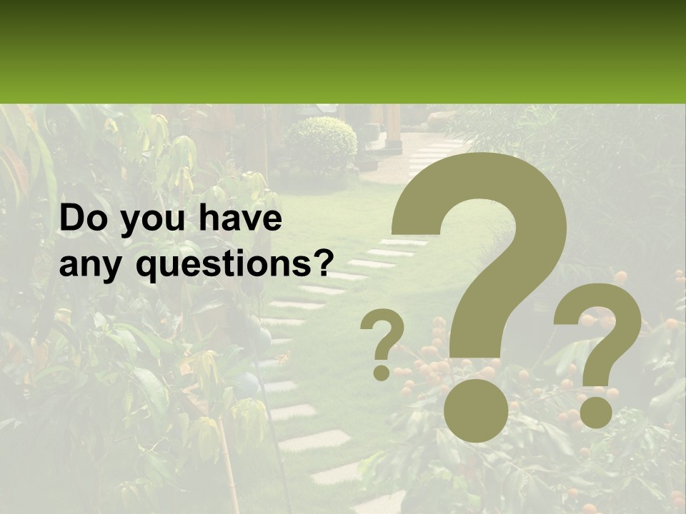 Footpath In The Backyard PowerPoint Template