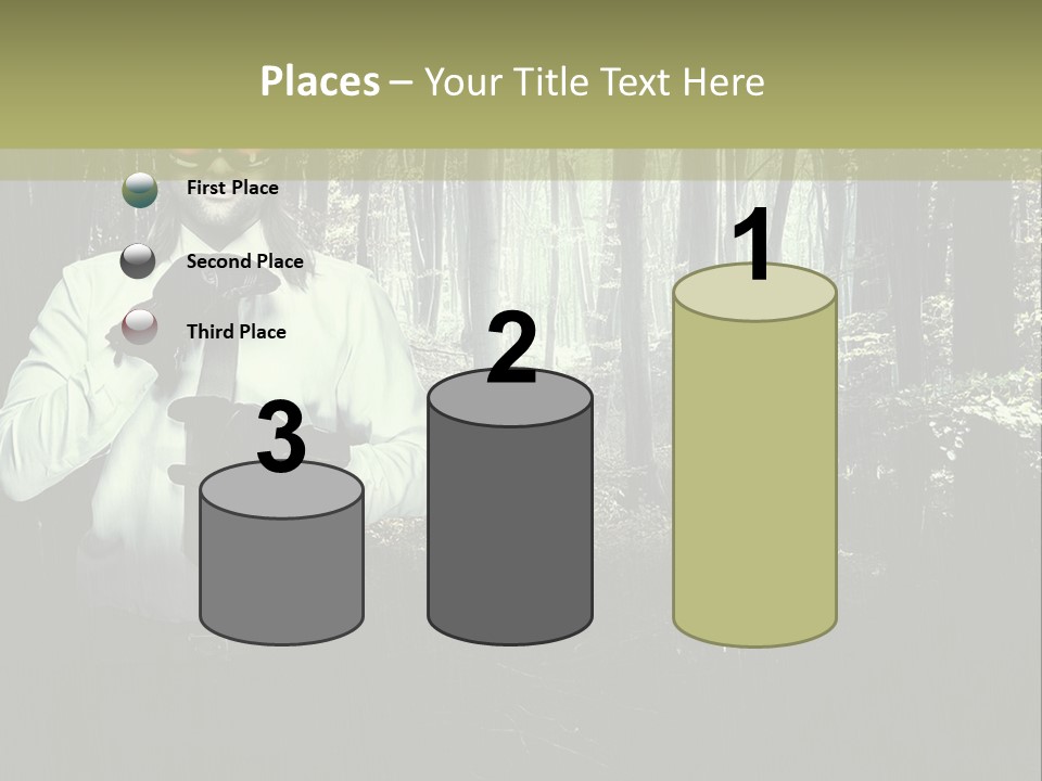 Man In The Forest PowerPoint Template