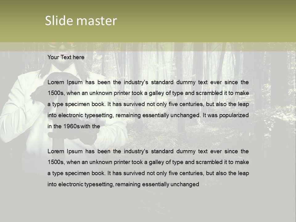 Man In The Forest PowerPoint Template