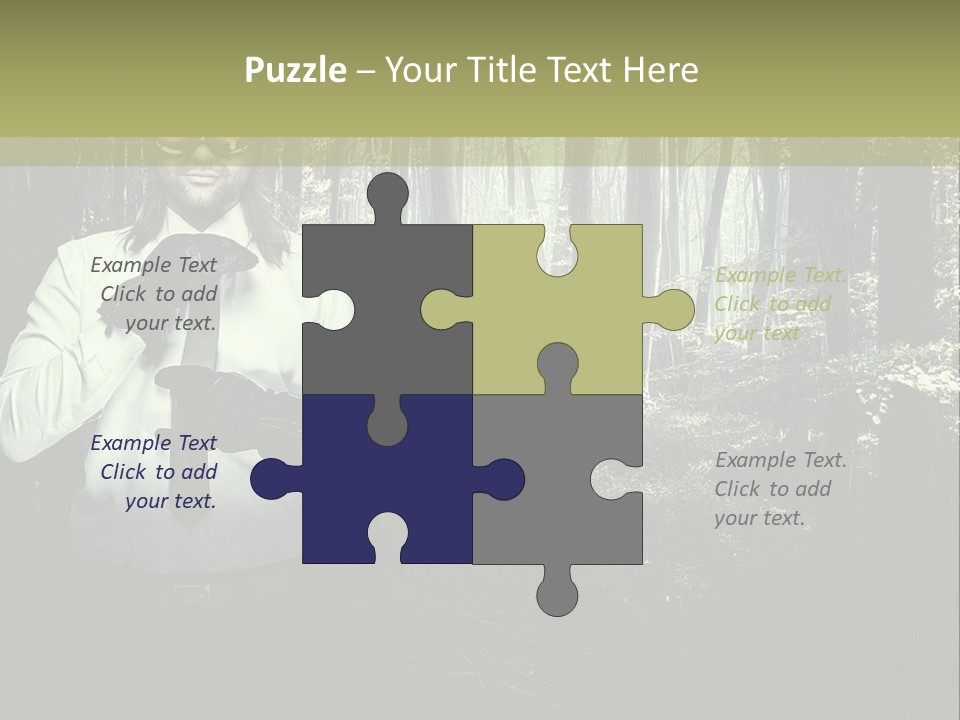Man In The Forest PowerPoint Template