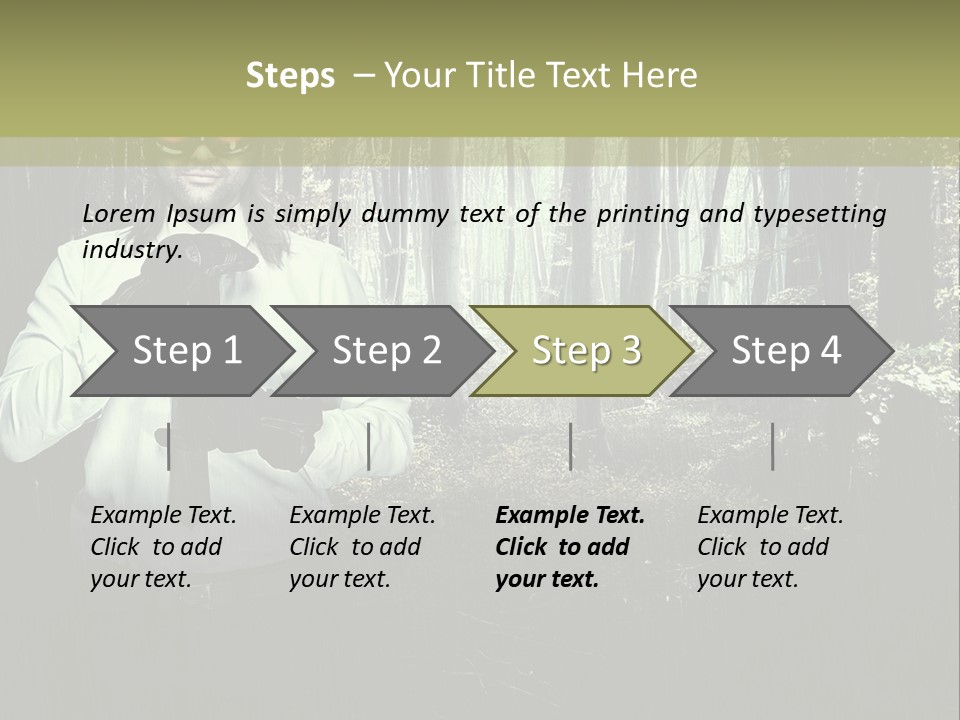 Man In The Forest PowerPoint Template