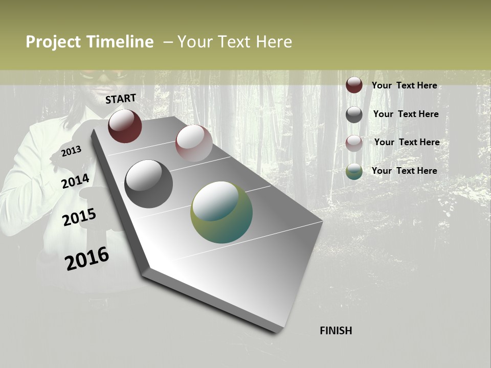 Man In The Forest PowerPoint Template