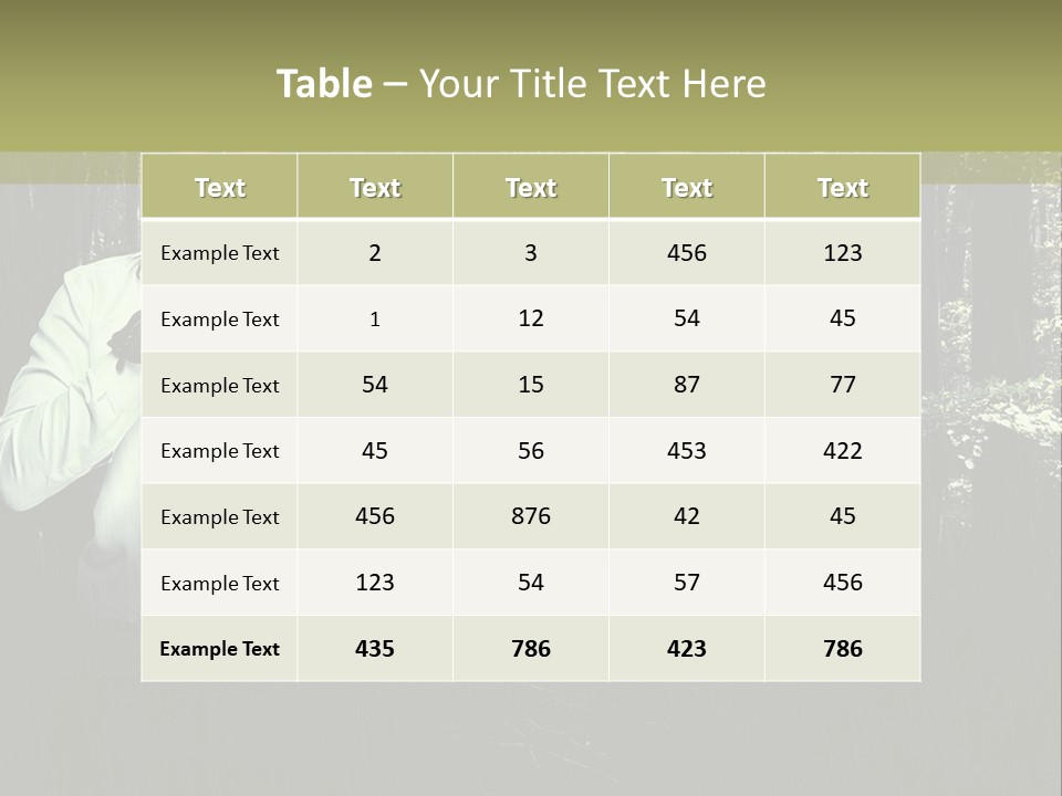 Man In The Forest PowerPoint Template