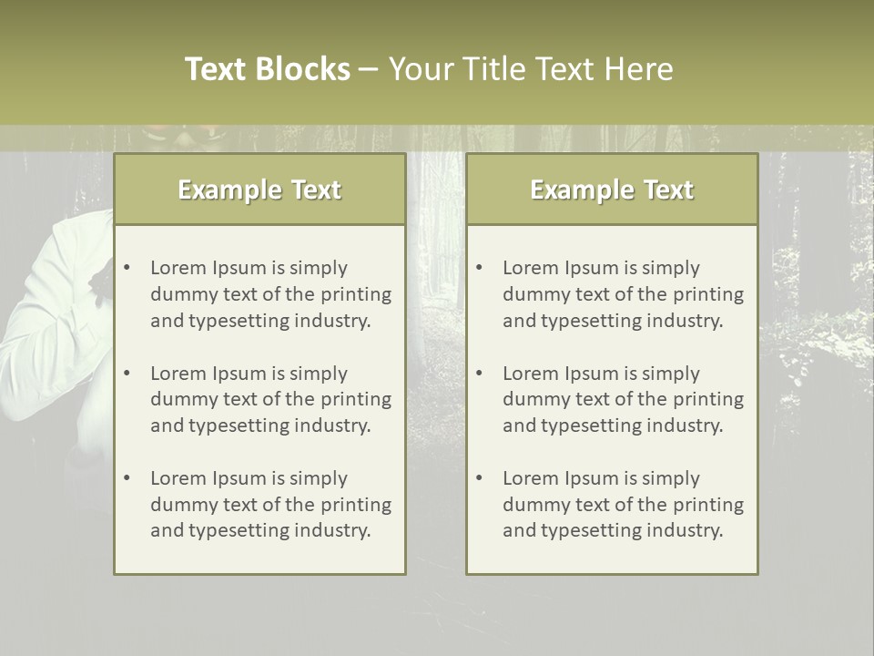 Man In The Forest PowerPoint Template