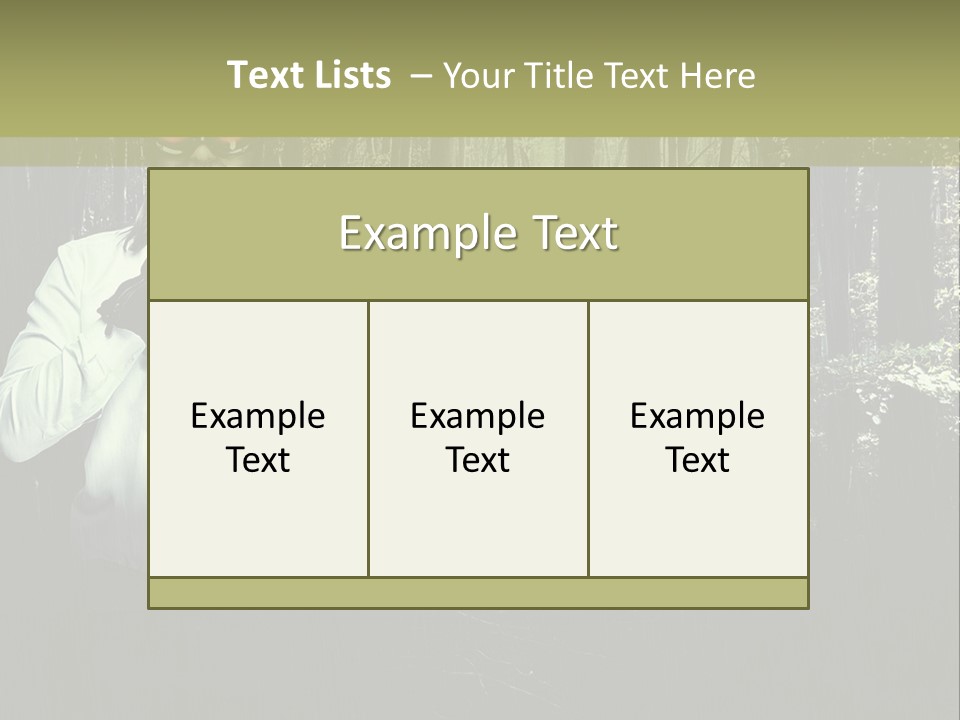 Man In The Forest PowerPoint Template
