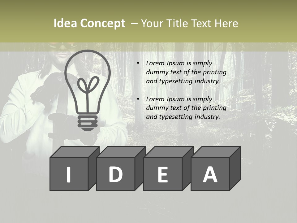 Man In The Forest PowerPoint Template