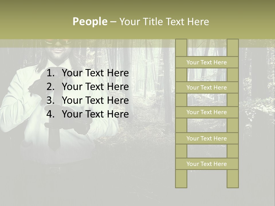 Man In The Forest PowerPoint Template