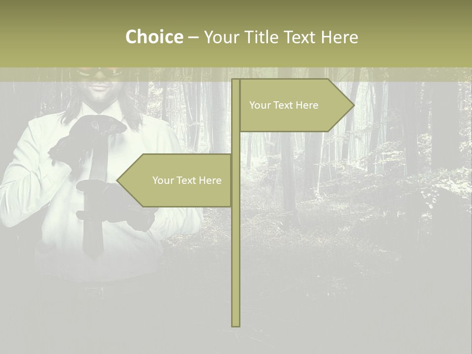 Man In The Forest PowerPoint Template