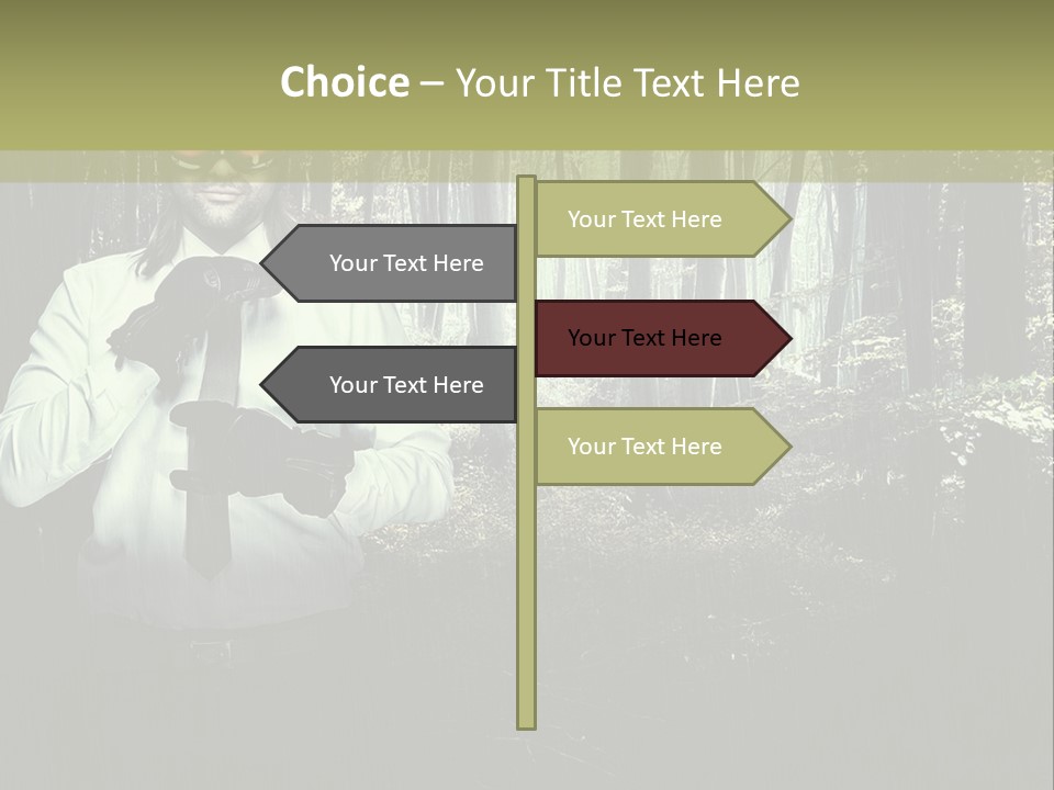 Man In The Forest PowerPoint Template