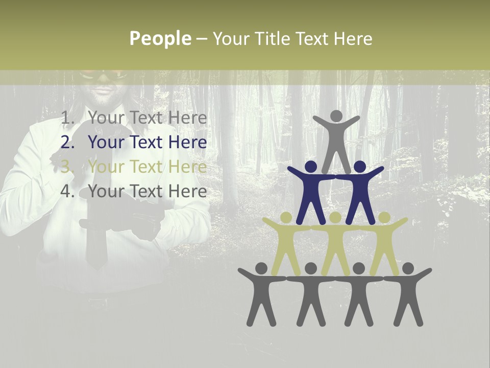 Man In The Forest PowerPoint Template