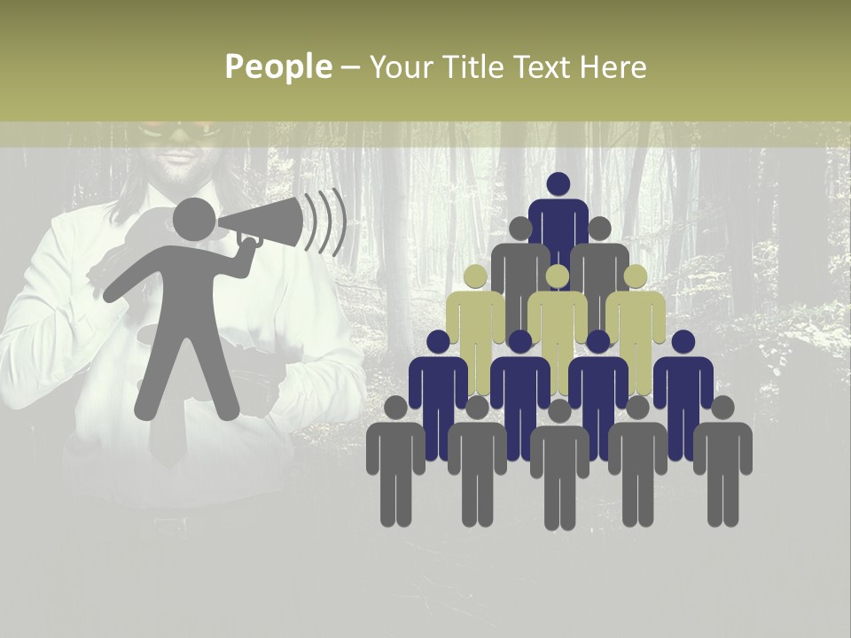 Man In The Forest PowerPoint Template