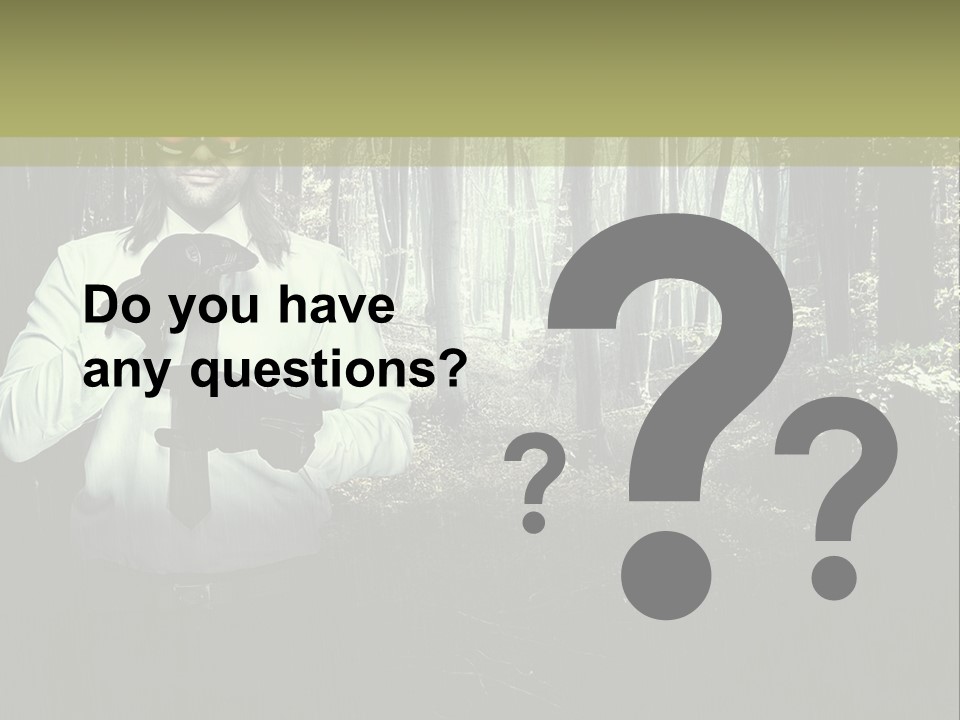 Man In The Forest PowerPoint Template