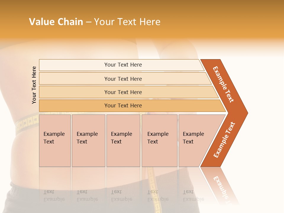 Girl Measures Her Waist PowerPoint Template