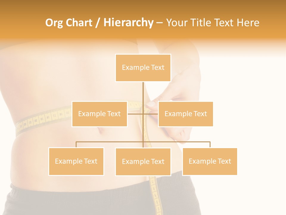 Girl Measures Her Waist PowerPoint Template