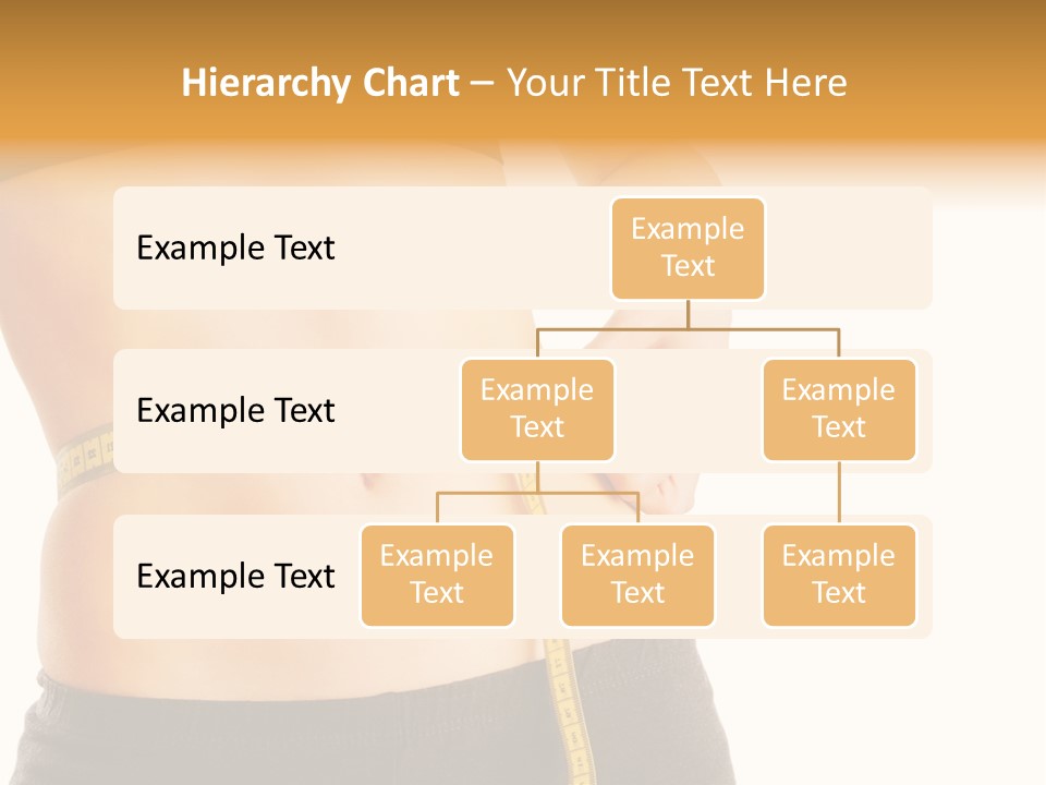 Girl Measures Her Waist PowerPoint Template