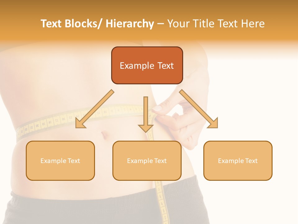 Girl Measures Her Waist PowerPoint Template